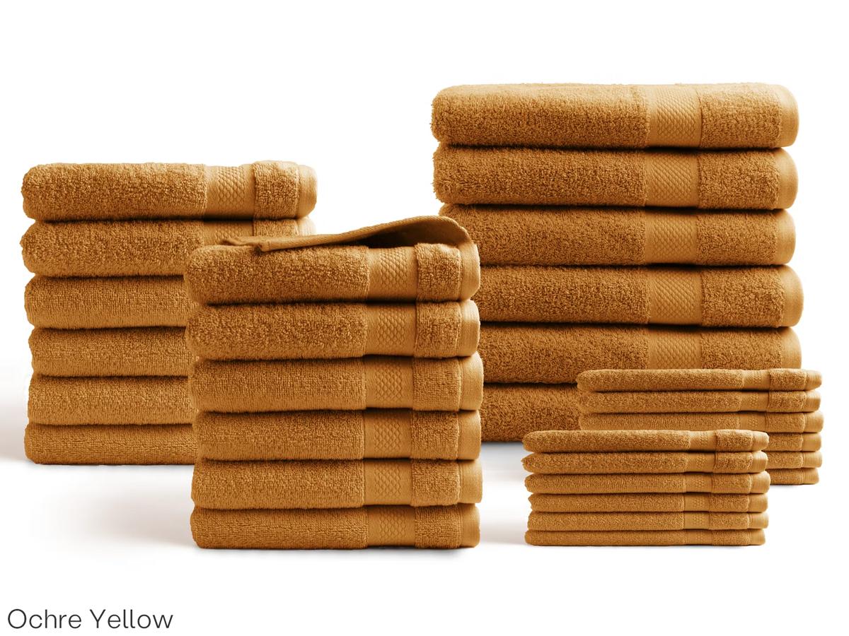 DoubleDry Badtextil-Set Hotel-Kollektion – 30-teilig – 500 g/m² – Bordeaux