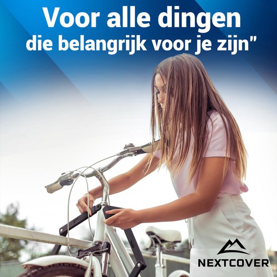 Nextcover Faltschloss 120cm FoldOne | Fahrradschloss mit drei Schlüsseln | Fahrradschloss mit Halterung | Schloss für Fahrräder, E-Bikes, E-Scooter | SteelSecure Technology 3.0