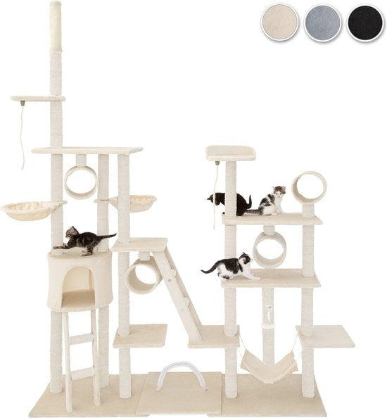 tectake - Kratzbaum Snooky 261cm schwarz - 403918 - Katzenkratzbaum - Katzenstange