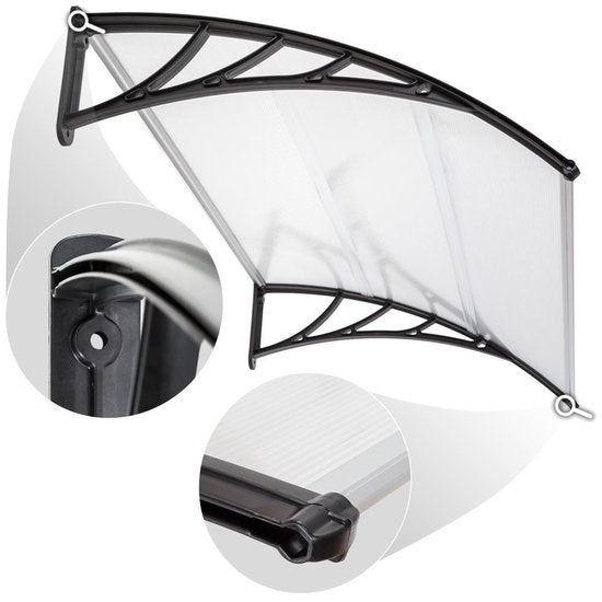 tectake - Türvordach - Schutztürvordach - Polycarbonat - 150 cm breit - 401265