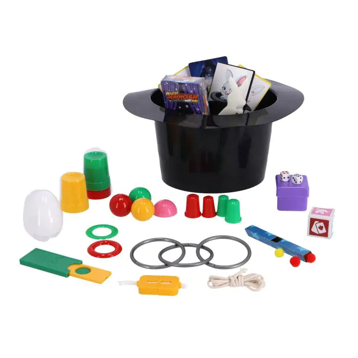 Zauberhut-Zauberkasten mit 150 Tricks.