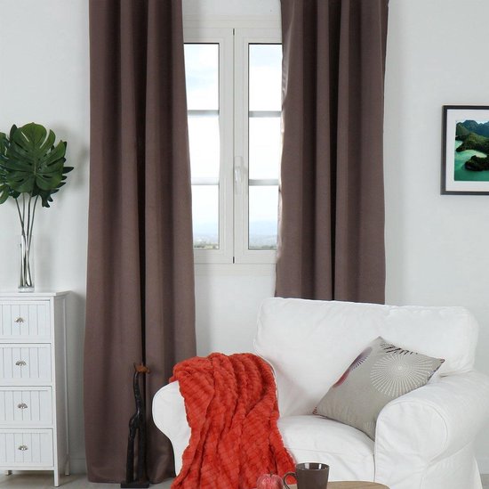 Verdunkelungsvorhänge – 135 x 240 cm – 2 Stück – taupe