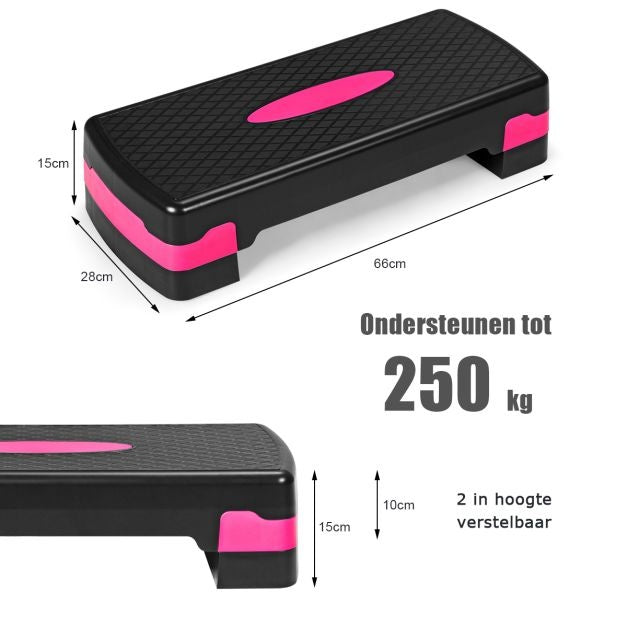Coast Height -Zusätzliche Aerobic-Stufen Fitness Trainer mit zwei 10 cm und 15 cm Stufen Fitness Trainer Schwarz