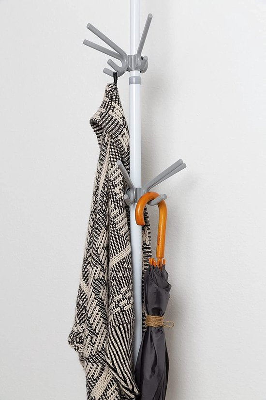 Wenko Garderobe Herkules 29 x 12,5 x 15 cm, grau, 2 Stück