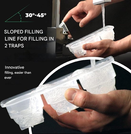 Neighbour's Friend Patentierte Eiskugelform 2er Pack - Große Eiswürfelform rund Platinsilikon für Cocktails, Whisky & Longdrinks - 12x Eiswürfel rund spülmaschinengeeignet - XXL Eiswürfel