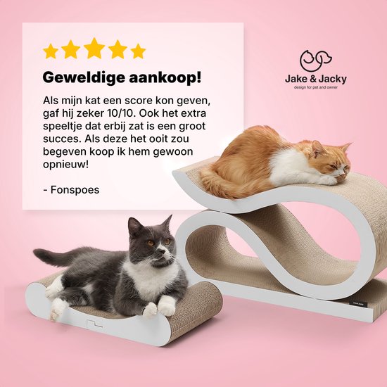 Jake und Jacky Kratzpappe für Katzen 2 in 1 Modell - Kratzbaum Pappe - Kratzbrett - Kratzkorb - Kratzmöbel - Kratzmatte Pappe - Katzenkorb - Katzenbett - 60x24x34cm