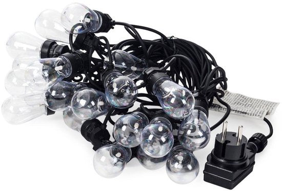 PartyLight LED-Partybeleuchtung – 20 Lämpchen – 12,5 m – warmweißes Licht