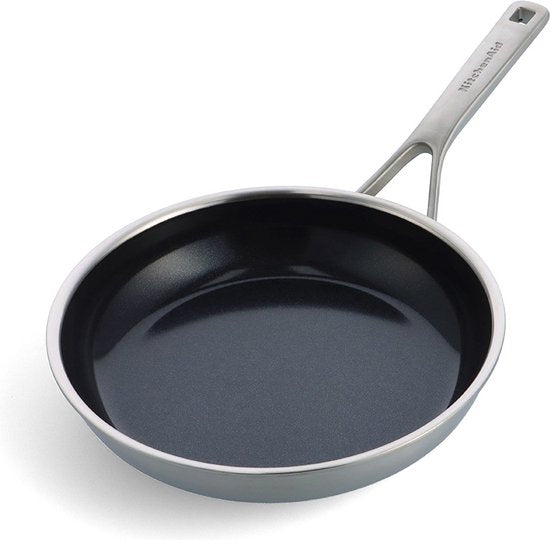 KitchenAid Multi-Ply Bratpfanne, Ø 24 cm – Edelstahl – induktionsgeeignet – Antihaftbeschichtung – PFAS-frei