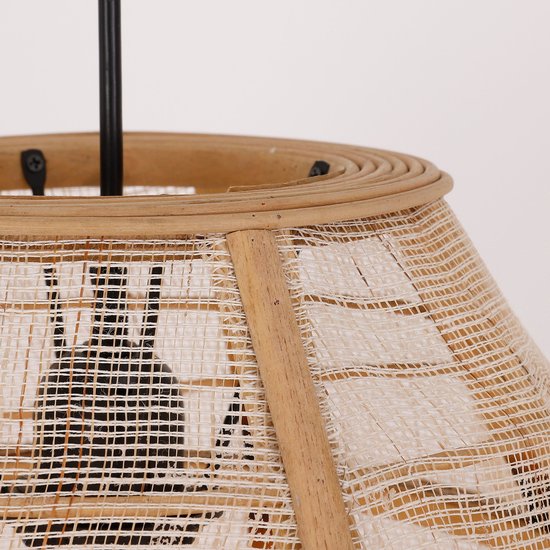 Mica Decorations Pella Pendelleuchte - H46 x Ø29 cm - Leinen - Beige