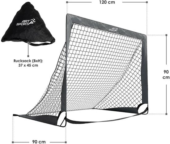 Pop-up Goal Master Fußballtor - 2er-Set - Grau