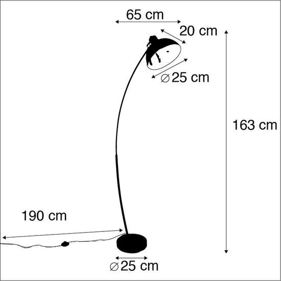 REALITY RECIFE Stehleuchte - Schwarz - exkl.1xE27 - IP20