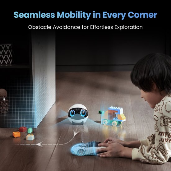 Enabot Air 2 Plus – Intelligenter Begleitroboter – 3K-HD-Kamera – Doppelte Kommunikation – Grau