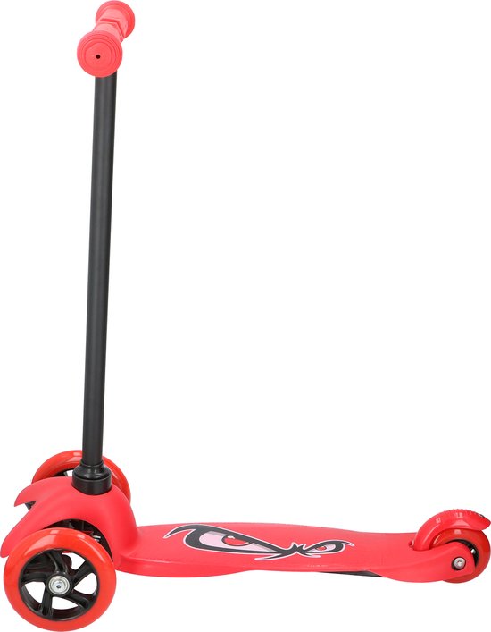 No Fear Kids Scooter - 3 Räder - Für Jungen und Mädchen - Für Kinder von 2 bis 5 Jahren - Maximalgewicht 20 kg - Lenkerhöhe 66 cm - Aluminium - Rot
