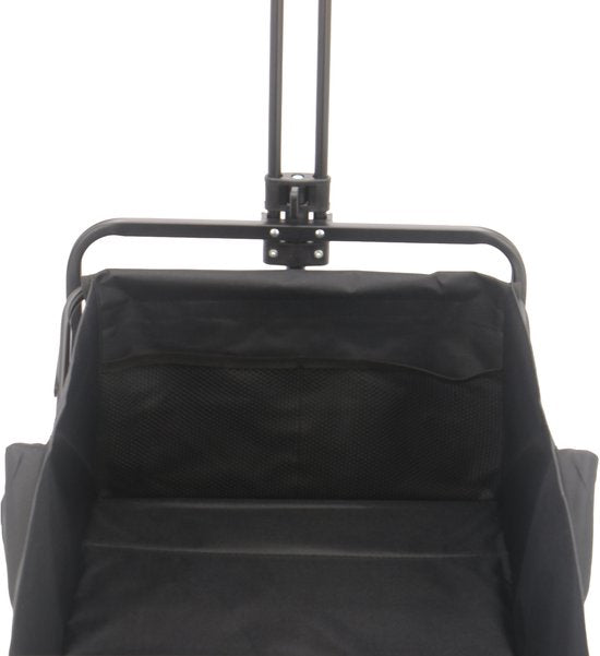 AXI SB120 Zusammenklappbarer Handwagen – Schwarz – Mit Zugstange, Bremsen und Schutzhülle – 60 kg Tragkraft – Einfach zu transportieren – Metall