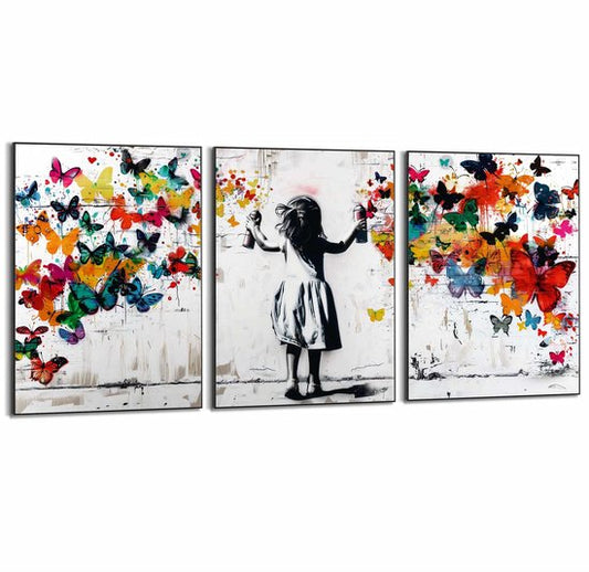 Malset Wolke der Schmetterlinge - 70x50cm - Holz - REINDERS