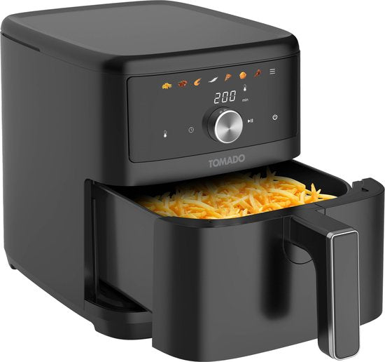 Tomado TAF6001B - XXL Airfryer - 6 Liter - Heißluftfritteuse - 1000 g Pommes frites - Digitalanzeige - Schwarz