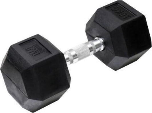 Orange Gym, Hex Hantel - 16KG - Sechseck Hanteln - Neopren Hantel