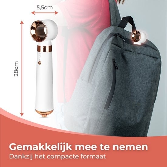 Nuvance - Haartrocknerbürste - mit 5 Aufsätzen - Lockenbürste - 600W - Weiß/Rosa