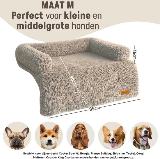 By Cee Cee Original Hundedeckenbank - Hundedeckenbank - Hundekorb - Premium - voll verschließbar - Mocha Taupe - 85x90 - Größe M
