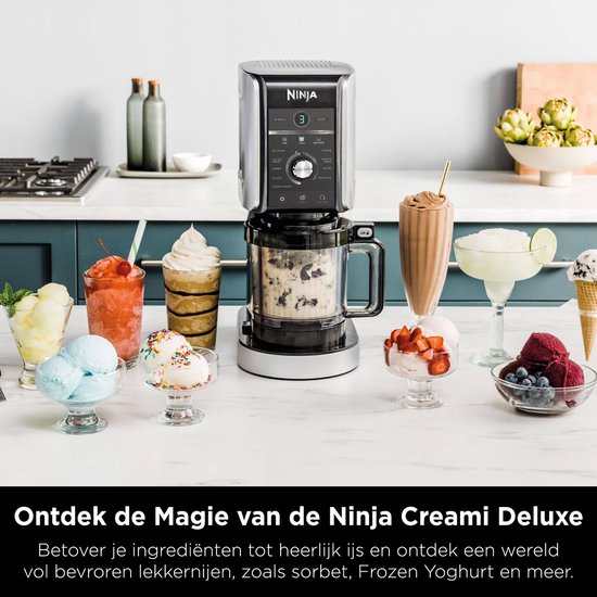 Ninja Creami Deluxe – 10-in-1-Eismaschine – Eismaschine für Speiseeis, Milchshakes, Slushies, Smoothie-Bowls und mehr – Foodi – NC501EU