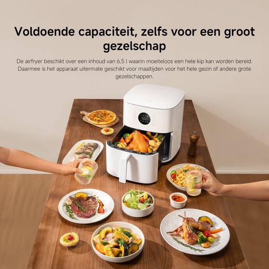 Xiaomi Heißluftfritteuse XL 6,5 l – 220 °C – Für 500 g Pommes – Schwarz