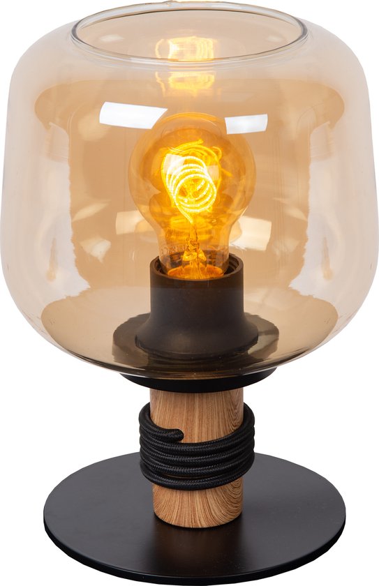 Lucide ILONA – Tischlampe – Ø 18 cm – 1xE27 – Bernstein