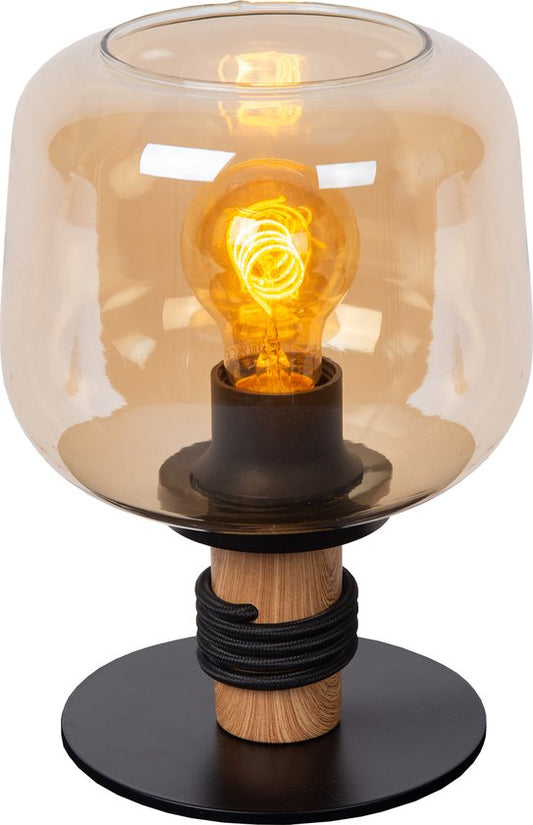 Lucide ILONA – Tischlampe – Ø 18 cm – 1xE27 – Bernstein