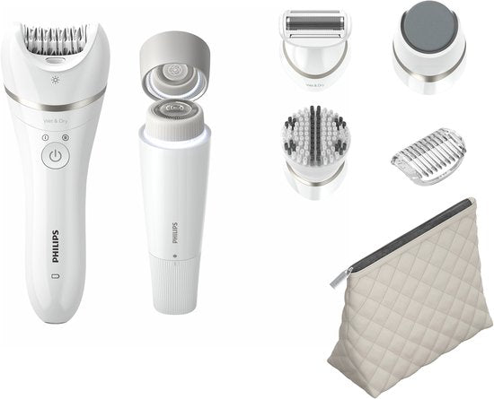 Philips Beautyset 9000 – Komplettes Set aus Epilierer, Gesichtsenthaarungsgerät und Pediküregerät für glatte Haut – BRE770/92