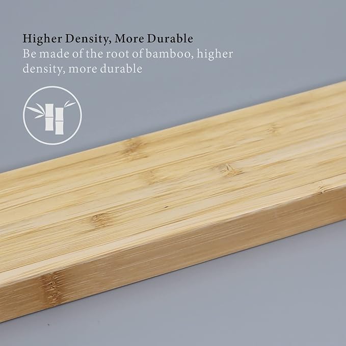 KITCHENDAO Magnetischer Messerhalter Bambus - 43 cm Messerleiste - Extra starker Magnet - Wandmontage - Für Küche & Werkzeug