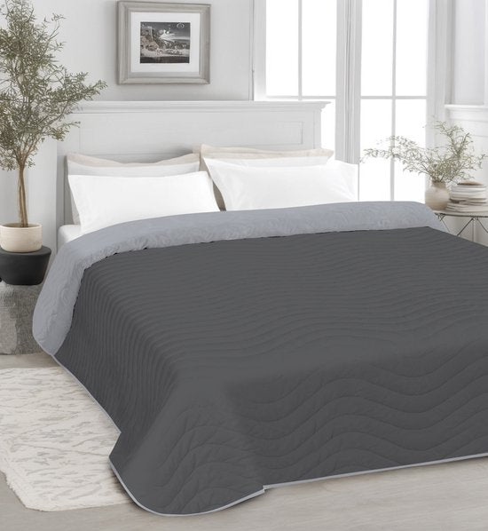 Vitality Pur Bettdecke - Für 2 Personen - Baumwolle - 240x215 - Grau