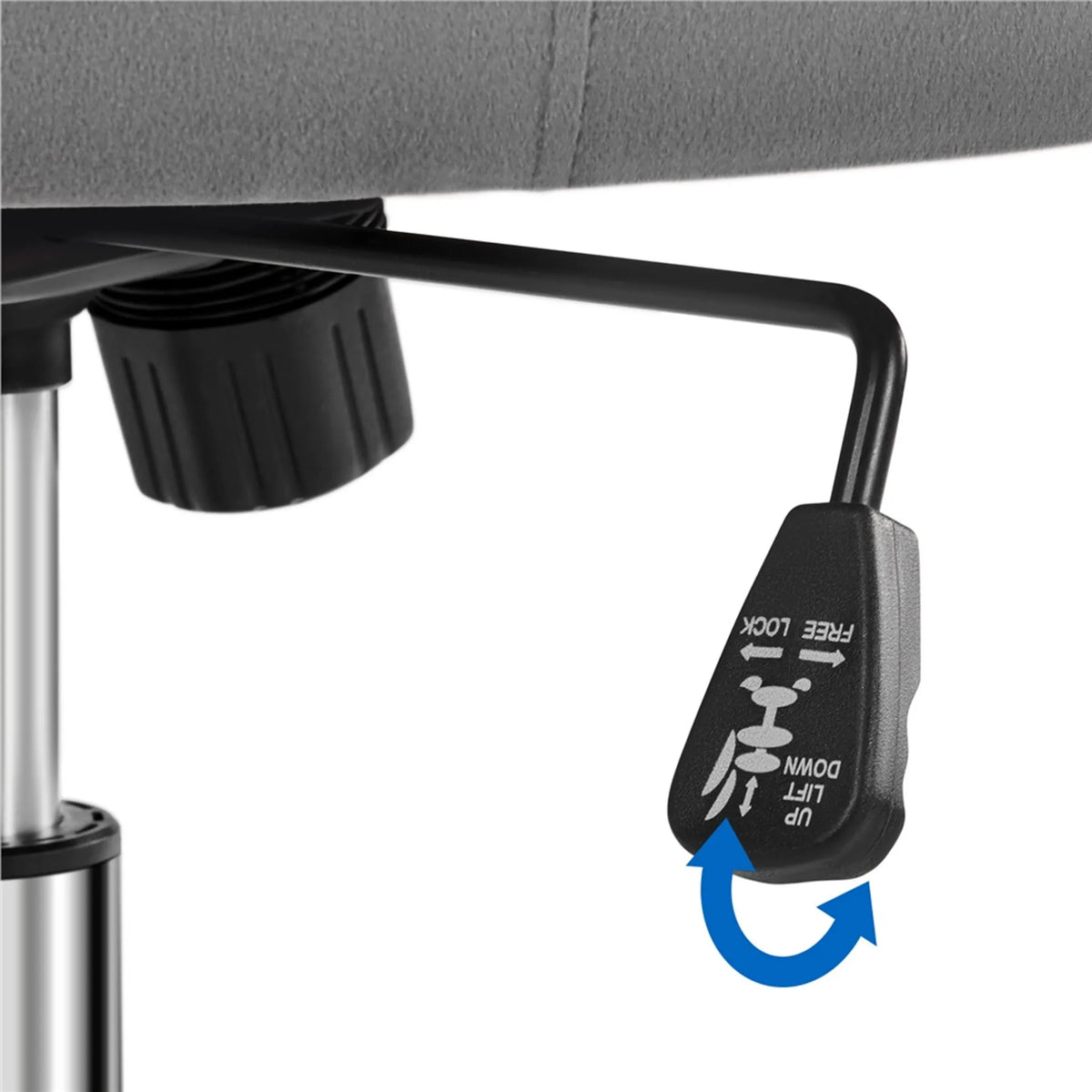 Yaheetech Bürostuhl Ergonomisch - Verfügt über luxuriöse Samtpolsterung und höhenverstellbaren Gaslift und 360° drehbare Nylon-Räder - Für Büro und Studie - Hellgrau Metall - 60 x 61 x 83-92,5 cm