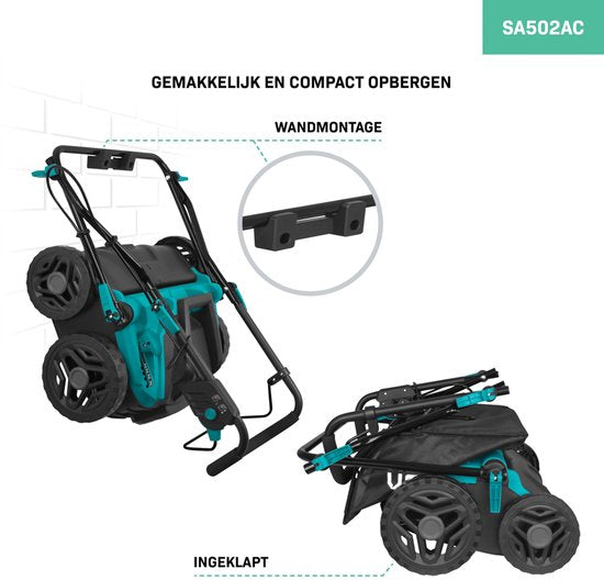 VONROC Elektro-Vertikutierer - Rasenlüfter - 1500W - Schnittbreite 36 cm - 5 Positionen: 4 Tiefenpositionen (12/9/6/3 mm) + 1 Transportposition (+10 mm) - inkl. Auffangbehälter 45L.