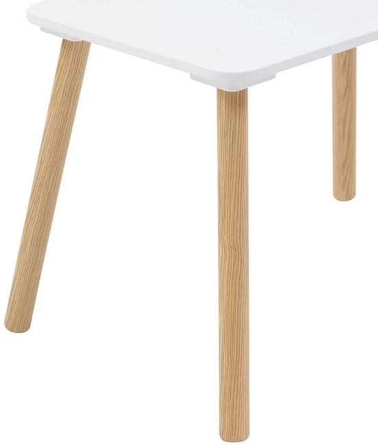 Atmosphera Kinder-Set Zeichentisch/Kindertisch + Kinderstühle – 58 x 38 x 43 cm – Weiß