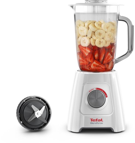 Tefal Blendforce II BL4201 – Mixer – 1,25 l – Smoothie-Mixer – Pulsfunktion – 600 W – Weiß