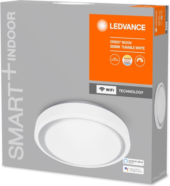 Ledvance Smart Plafondlamp - Wifi - LED - 24W - Orbis Moon 38cm