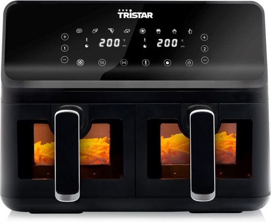 Tristar FR-9037 – Airfryer XXL – 6,2 l – Mit Sichtfenster – 10 Garprogramme – PFAS-frei