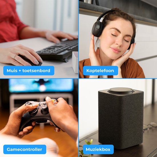 Nuvance Bluetooth-Adapter - 5.3 - Bluetooth-Empfänger - USB - Bluetooth-Dongle PC - Geeignet für Windows 11/10/8/7