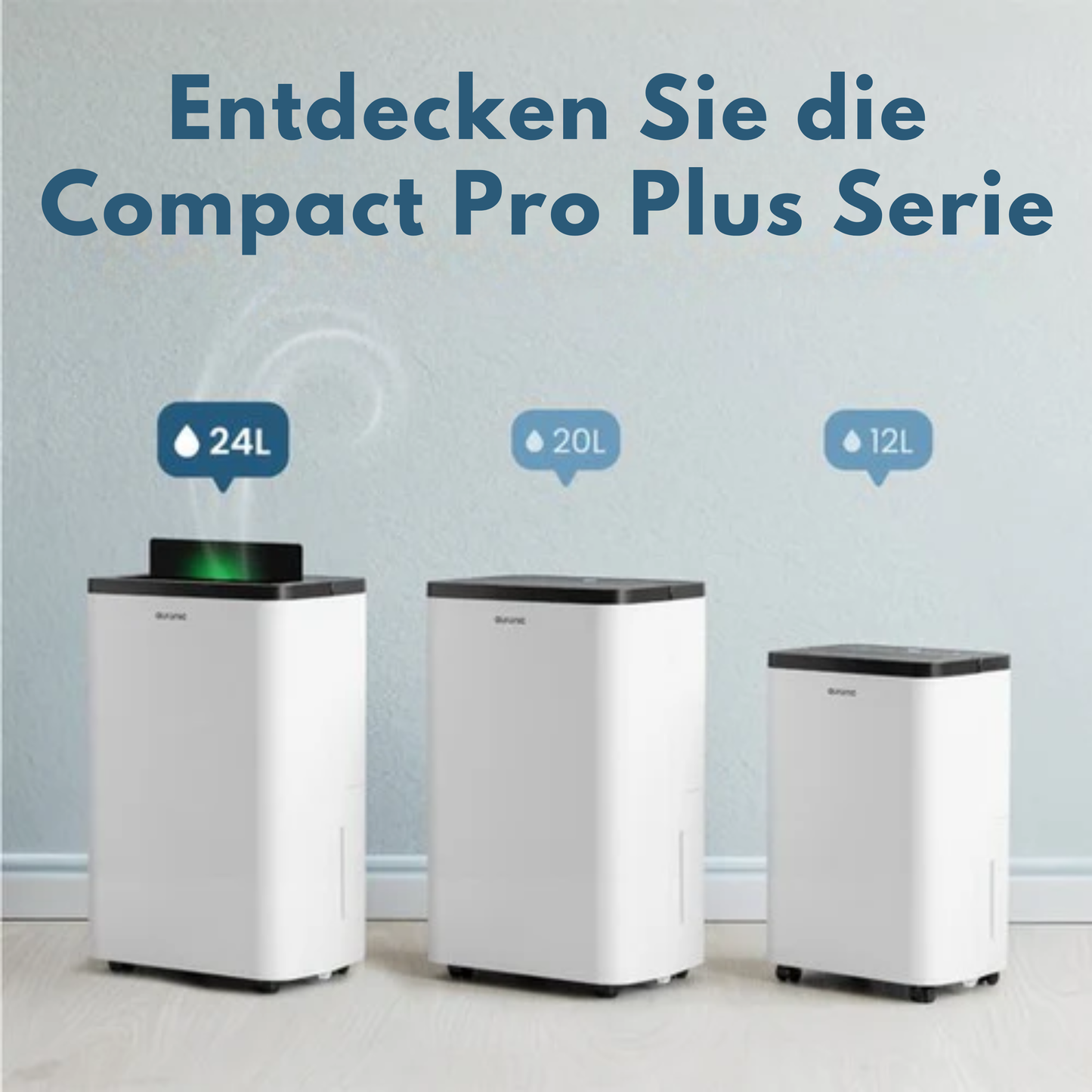 Auronic Luftentfeuchter - Compact Pro Plus - 24L - Schlafzimmer, Badezimmer, Wohnzimmer und Büro - Luftbefeuchter für Innenräume - Weiß