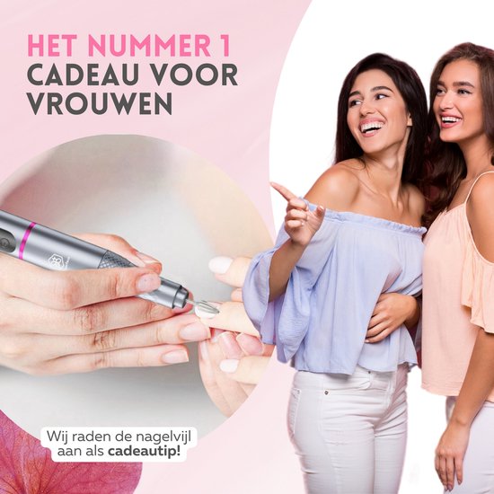 Beeperfect® Cordless Electric Nail File Pro Edition - Nagelfräse - Maniküre- und Pediküre-Set - wiederaufladbar - 11 Bits und 60 Schleifrollen - 30.000 U/min