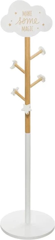Atmosphera Garderobe – beige/weiß – MDF – 5 Haken – 35 x 135 cm