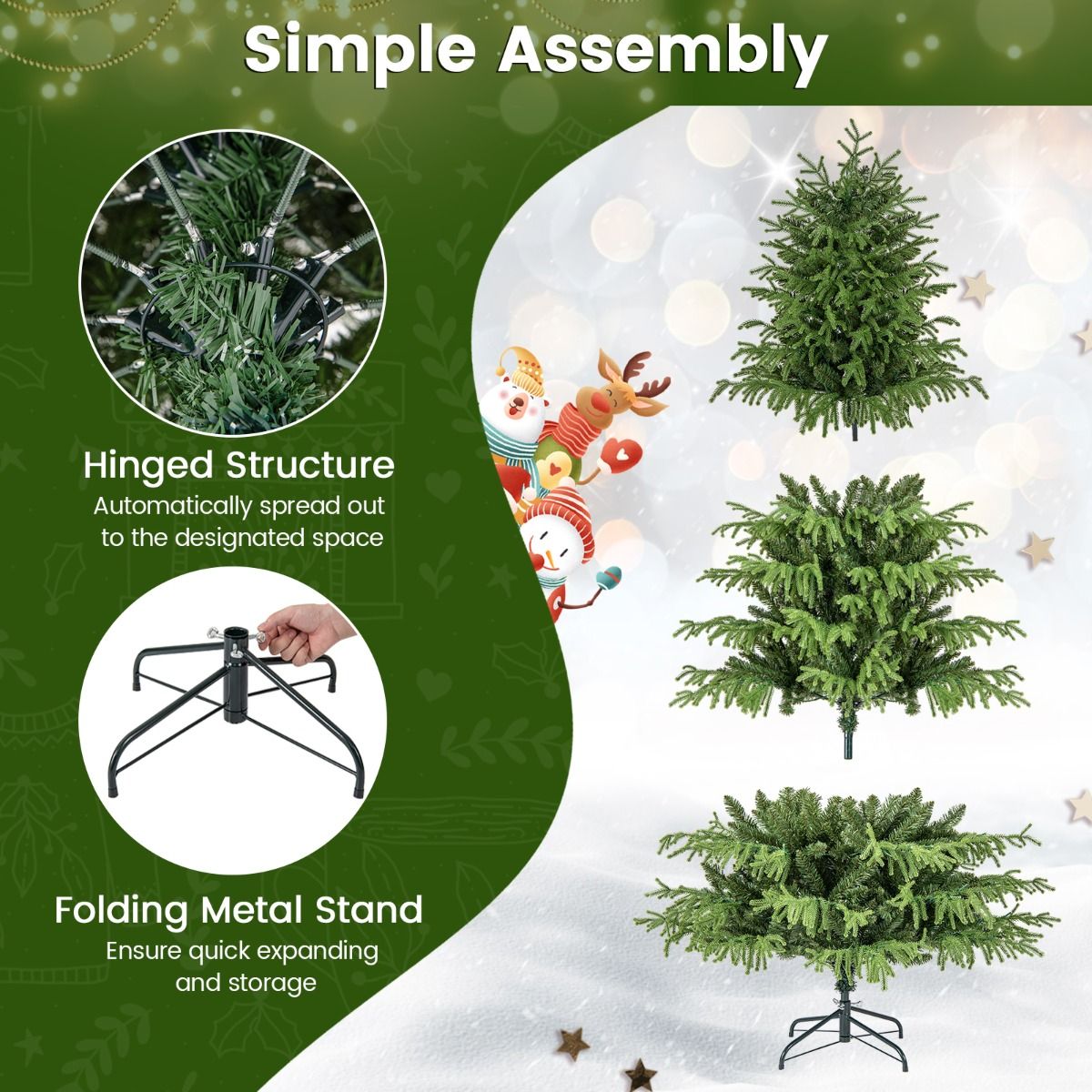 Coast Kunstweihnachtsbaum mit Beleuchtung – 180 cm – warmweiße LED-Lichter – grün