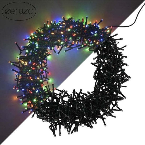 Ceruzo Farbige Weihnachtslichter - Micro Cluster - 1000 LEDs - 20 Meter - 8 Lichtfunktionen + Memory - mehrfarbig