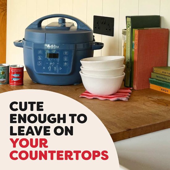 Instant Pot Classic Mini 3,8 l Multikocher „Daydream“ Blau – 7-in-1-Schnellkochtopf – Slow Cooker – Dampfgarer – Joghurtbereiter – Bis zu 4 Portionen – Kompaktes Design – Bis zu 70 % schnelleres Kochen