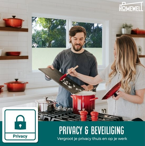 Homewell Fensterfolie HR++ 70x300cm - Sonnenschutz & Isolierung - Blendschutz - Statisch - Mattiertes Glas