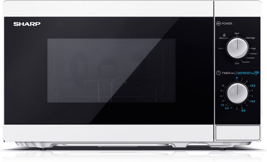 Sharp YC-MG01E-W Mikrowelle mit Grill – 800 W – 20 Liter – weiß