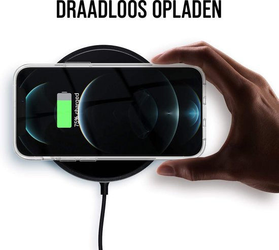 Podec Handyhülle, transparent, passend für das iPhone 12 Pro Max – transparente Hülle und Displayschutzfolie aus Glas