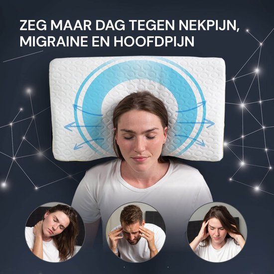 Vitapur Kissen - Anti Schnarch - Kopfkissen Nackenschmerzen - Anti-Schnarch-Kissen - Nackenschmerzen - Schnarchen - Kopfkissen 40x60 cm