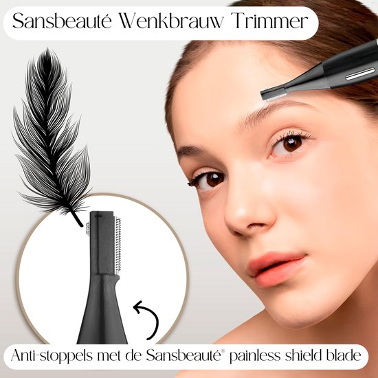4-in-1 Bikini-Trimmer - Sansbeauté® - Gesicht - Achseln - Beine - Bikinizone - Augenbrauentrimmer - Gesichtshaarentfernung Damen - Intimbereich - Ladyshaves Bikini - Epilierer elektrisch