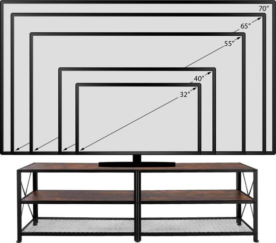 tectake - TV-Schrank - Indianapolis - industriell dunkelbraun - 404543