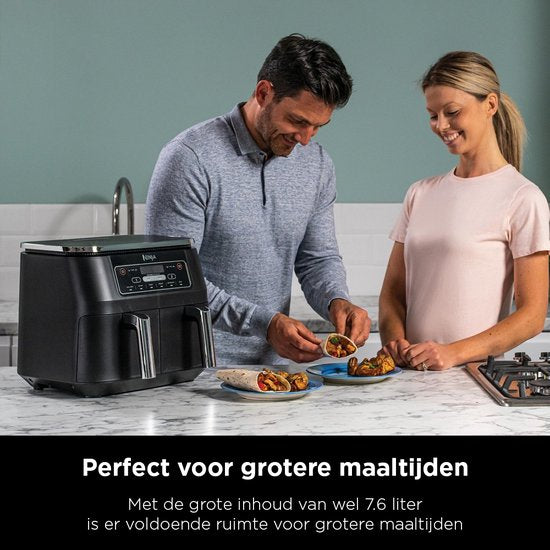 Ninja Doppel-Heißluftfritteuse XXL – 7,6 Liter – Modell 2020 – Dual-Zone-Technologie – AF300EU